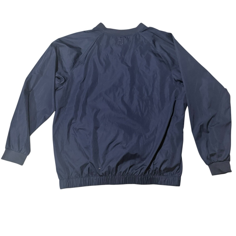 FootJoy Golf Pullover Windbreaker Navy Blue V Neck Mens Large